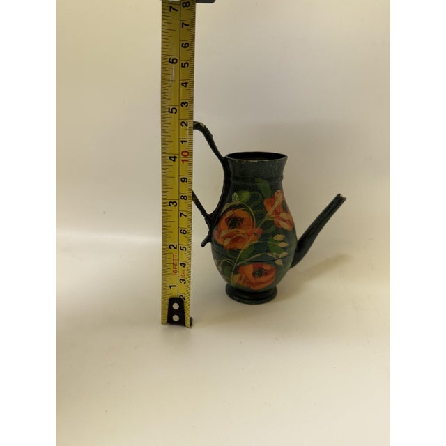 Early 19th Century Hand-Painted American Toleware Miniature Salesman Sample Coffee Pot For Sale - Image 10 of 11
