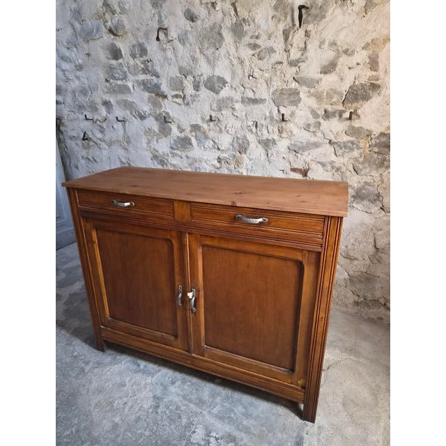 Wood Rustic French Country Sideboard in Wood, 1950 For Sale - Image 7 of 18