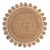 White Round Jute Scallop Rug - 9' X 9' For Sale
