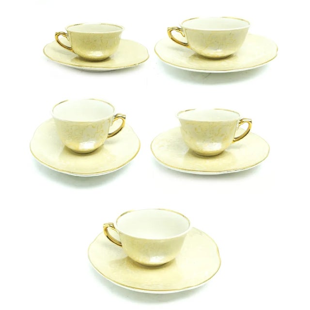 Coffee Cups with Saucers from Chodzież Factory, Poland, 1950s, Set of 10 For Sale - Image 10 of 10