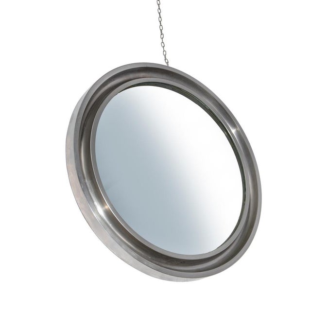 Vintage Round Mirror by Sergio Mazza for Artemide, Italy 1961. Gilded Aluminium. Good conditions This piece is attributed...