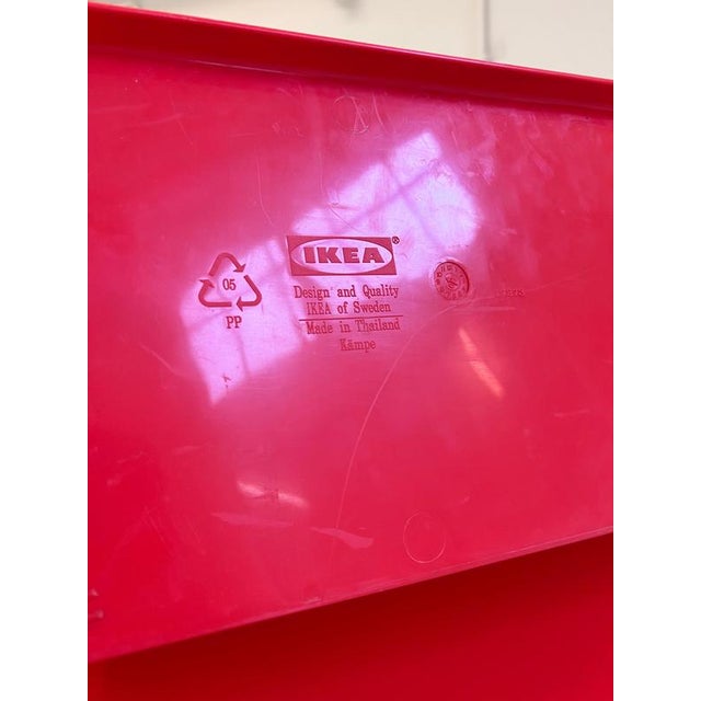 Red Kämpe Wall Shelf by Niels Gammelgaard for Ikea For Sale - Image 9 of 11