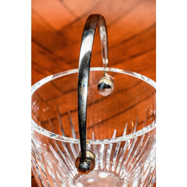 1990s Classic Heavy Thick Baccarat Crystal Ice Bucket Barware Home Decor For Sale - Image 4 of 11
