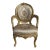 Elegant Gold Leaf Empire Style Gold Leaf Armchair/Setee For Sale