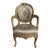 Gold Leaf Empire Style Gold Leaf Armchair/Setee For Sale