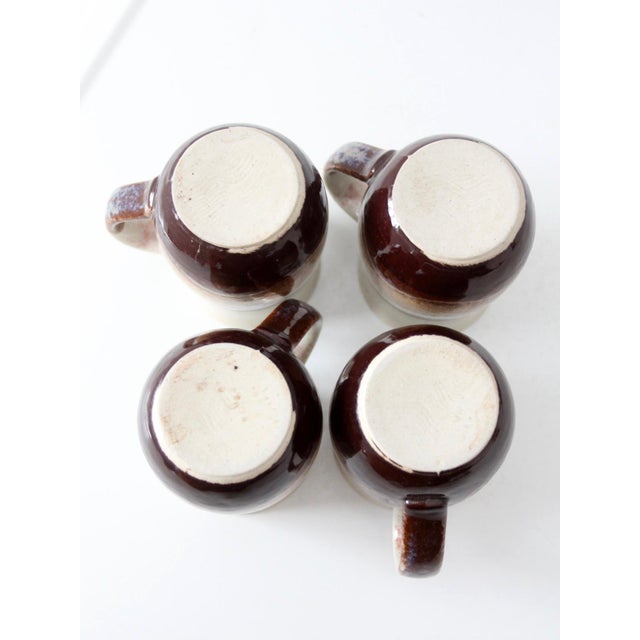 Vintage Handmade Studio Pottery Mug Set With Wooden Stand - Set of 5 For Sale - Image 13 of 17