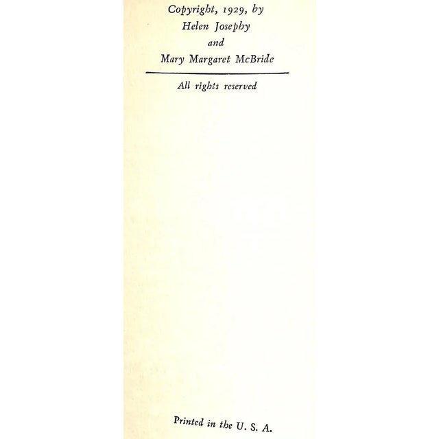 JOSEPHY, Helen and MCBRIDE, Mary Margaret [299] pp. Coward-McCann, Inc. 1929 8 3/8" x 6" The companion volume to London Is...