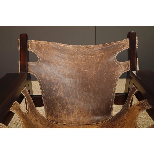 Sergio Rodrigues 'Kilin' Lounge Chairs in Rosewood & Leather, Oca, Brazil 1970s For Sale - Image 14 of 18