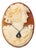 Vintage Italian Art Deco Shell Cameo With Diamond, Circa 1910-1930 For Sale