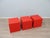 Italian Fiberglass Cube Stools, 1960s, Set of 3 For Sale - Image 6 of 12