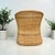 1980s vintage woven wicker rattan barrel chair. This is a beautiful accent chair with an organic colored wicker and rattan...
