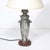 Lelievre Art Nouveau Rosso Levanto Marble Base & Pewter Table Lamp Signed E. Lelièvre For Sale - Image 4 of 16
