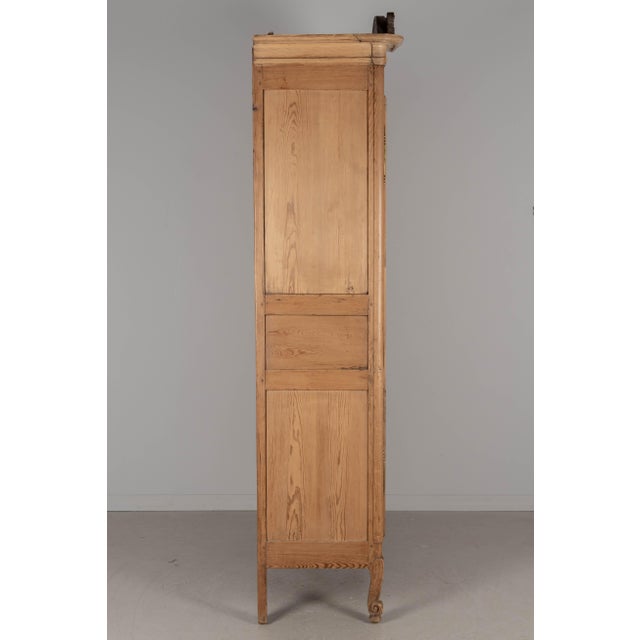 19th Century Louis XV French Armoire, Hand-Carved Pine, Circa 1880 For Sale In Orlando - Image 6 of 15