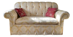 Taylor King Gold, Silk Damask, Single Seat Sofa