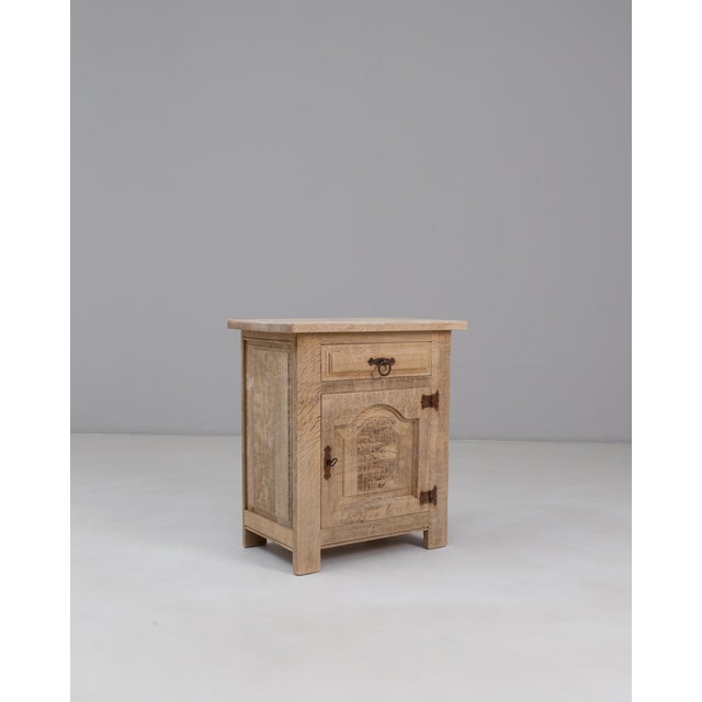 Brown 1970s French Oak Buffet With Paneled Door For Sale - Image 8 of 18