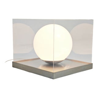 Table Lamp in Glass, Acrylic Glass and Metal, Italy, 1970 For Sale