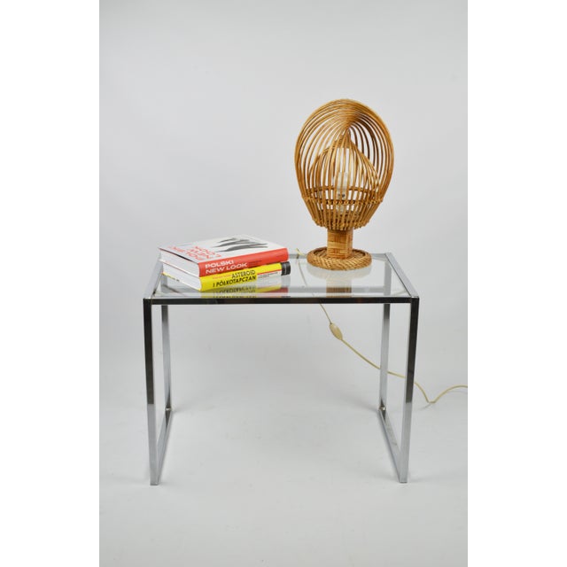 Wicker Table Lamp, 1970s For Sale - Image 4 of 7