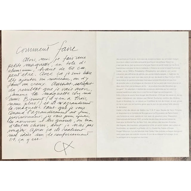 Alexander Calder Alexander Calder Chasse Neige Vintage Original Lithograph Dlm 141 For Sale - Image 4 of 5