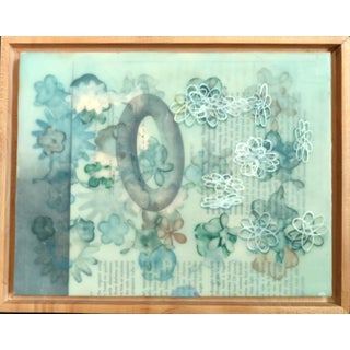 Richard Purdy, Text with Diagram, Encaustic and Digital Print on Plywood, 1998 For Sale