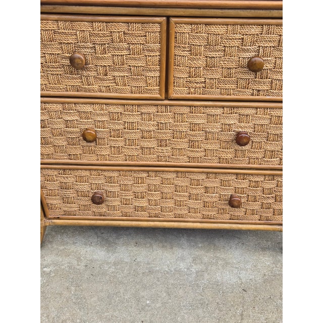 Basketweave Wicker Chest For Sale - Image 4 of 11