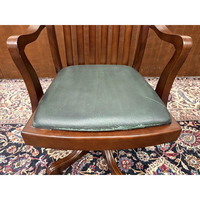 Wood Classic English Office Chair For Sale - Image 7 of 9