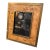 Vintage Burl Wood and Brass Picture Frame, Italy, 1980s For Sale