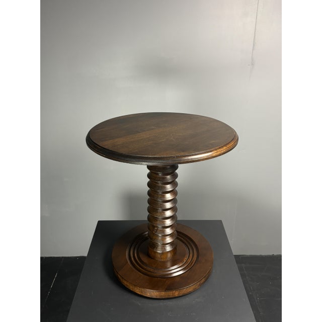 Mid-Century French Brutalist Turned Wood Winepress Side Table in the style of Charles Dudouyt, 1950s For Sale - Image 10 of 15