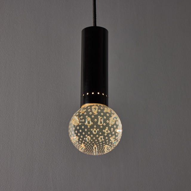 1960s Gino Sarfatti Metal and Seguso Glass Pendant Chandelier for Arteluce For Sale In Los Angeles - Image 6 of 18