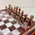 1950s Vintage Frank Lloyd Wright Arts & Crafts Boho Chic Stained Glass Chess Set - Set of 33, Atrributed For Sale - Image 12 of 18