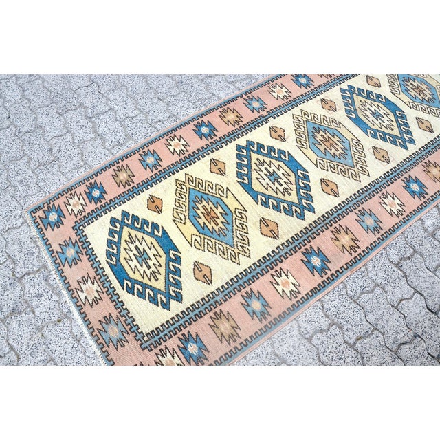 Turkish Turkish Vintage Handmade Anatolian Wool Rug For Sale - Image 3 of 11