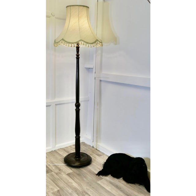 Wood Carved and Turned Floor Lamp, 1920s For Sale - Image 7 of 8