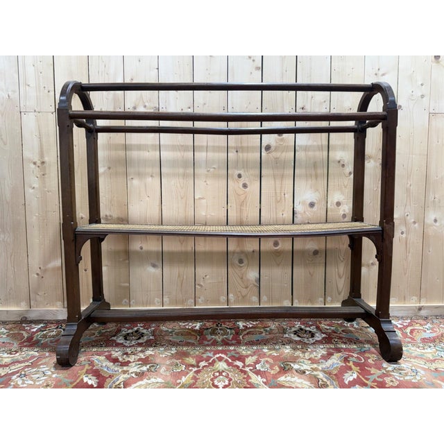 Wood Napoleon III Valet Stand in Wood and Caning For Sale - Image 7 of 7