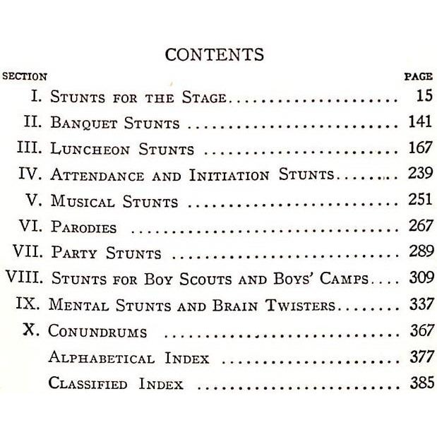 "The Cokesbury Stunt Book: 600 Stunts for All Gay Occasions" 1934 Depew, Arthur M. For Sale - Image 4 of 6