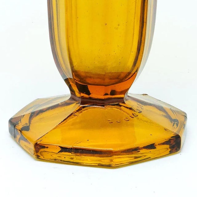 Art Deco Glass Vase from Val Saint Lambert, Belgium, 1950s For Sale - Image 9 of 11