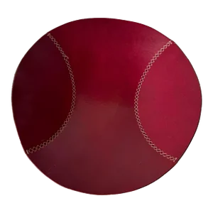 1980's Vintage Baseball Ball - Shape Red Leather Bowl / Dish