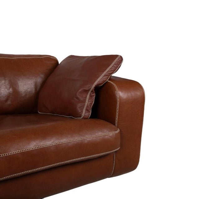 Valentino Three-Seater Sofa and Chair with Ottoman in Leather from Machalke, Set of 3 For Sale - Image 10 of 18