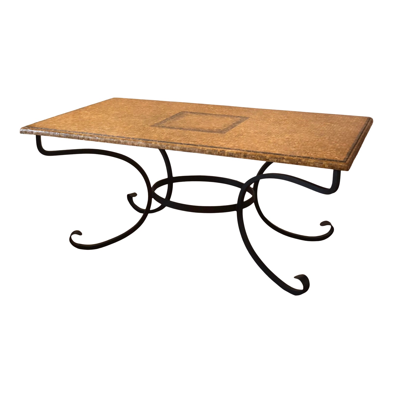 Arhaus Italian Travertine Stone Marble Mosaic Dining Table Chairish