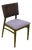 Wooden Chair with Upholstered Seat in Grey Geometric Fabric For Sale