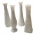 Set a Four Vintage Milk Glass Bud Vases Dash Assorted Patterns Mid-Century Collection For Sale