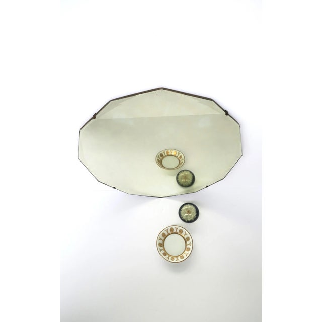 Round Wall Mirror Hollywood Regency Style, Circa 1940s For Sale - Image 4 of 11