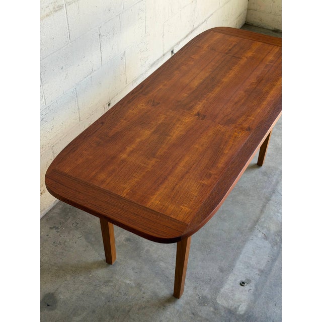 Wood Danish Mid Century Modern Teak Coffee Table With Lower Shelf 1960s For Sale - Image 7 of 9