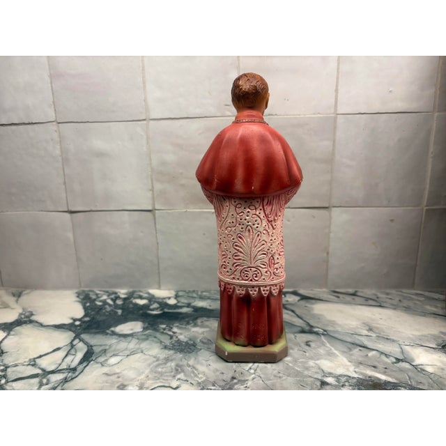 Religious Vintage Mid 20th Century Religious Icon Italian Chalkware Figurine For Sale - Image 3 of 12