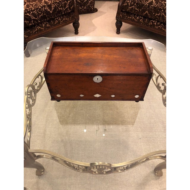 19th Century Traditional Mahogany Sailormade Box For Sale - Image 9 of 10