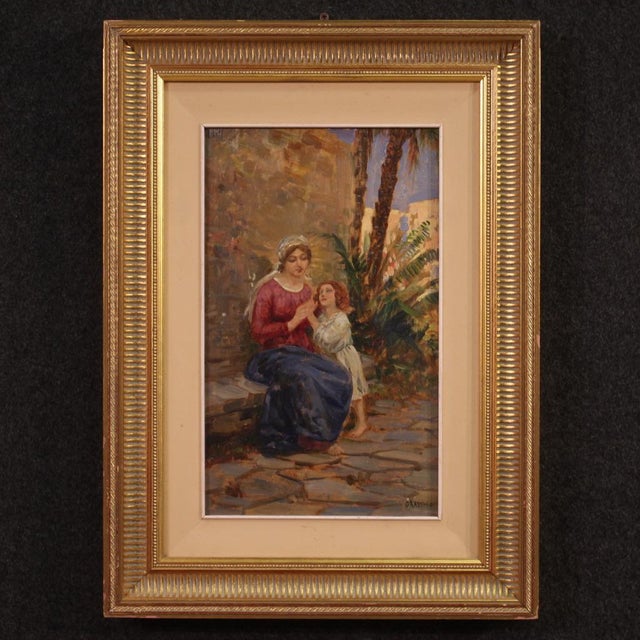 G. Grassis, Figurative Scene, 20th Century, Oil Painting, Framed For Sale - Image 16 of 16
