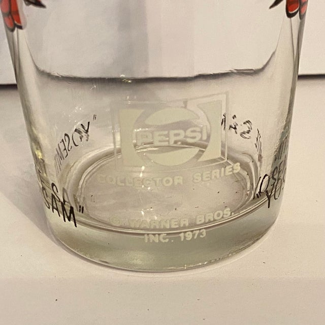 1973 Looney Tunes "Yosemite Sam, Foghorn Leghorn and Tasmanian Devil" Collectors Series Glasses-Set of 3 For Sale In Sacramento - Image 6 of 7