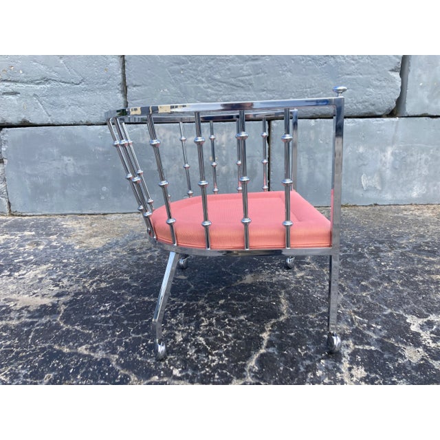 Mid Century Modern Chrome Barrel Lounge Chair, 1970s For Sale - Image 10 of 12