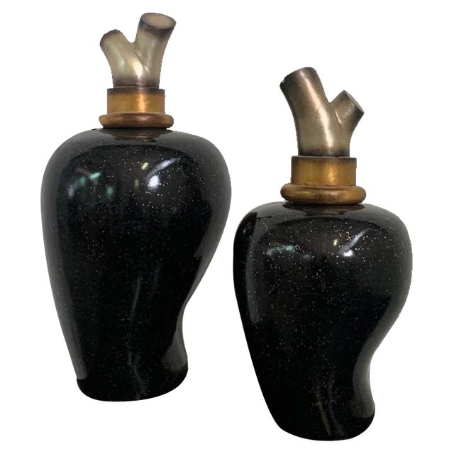 Decorated Vases from Lam Lee Group, 1980s, Set of 2 For Sale