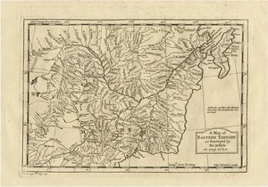 Antique Map of Eastern Tartary as Surveyed by Jesuits, 1746