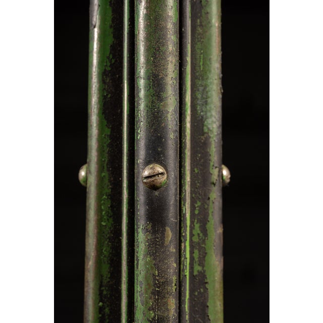c. 1920s; (likely) Theo A. Kochs Co. - Chicago Antique barber shop coat and hat rack with umbrella drip tray. This piece...
