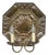Vintage Art Nouveau Wall Lamp in Patinated Brass, 1890s For Sale
